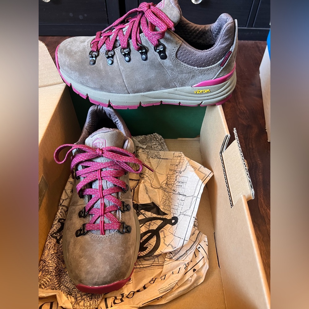 Danner Women's Gray and Pink Hiking Shoes 6.5
